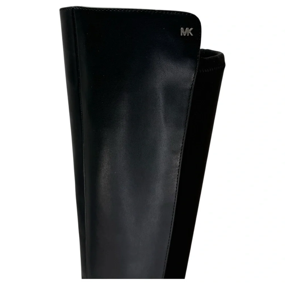 Michael Kors Bromley Black Faux Leather OTK Womens Boots Size 7M